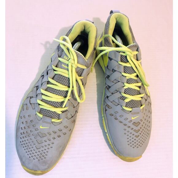 Men's Nike Free Trainer 5.0 Cross Training Shoes Sonic Yellow/Gray Size 11.5 EUC - Picture 2 of 7